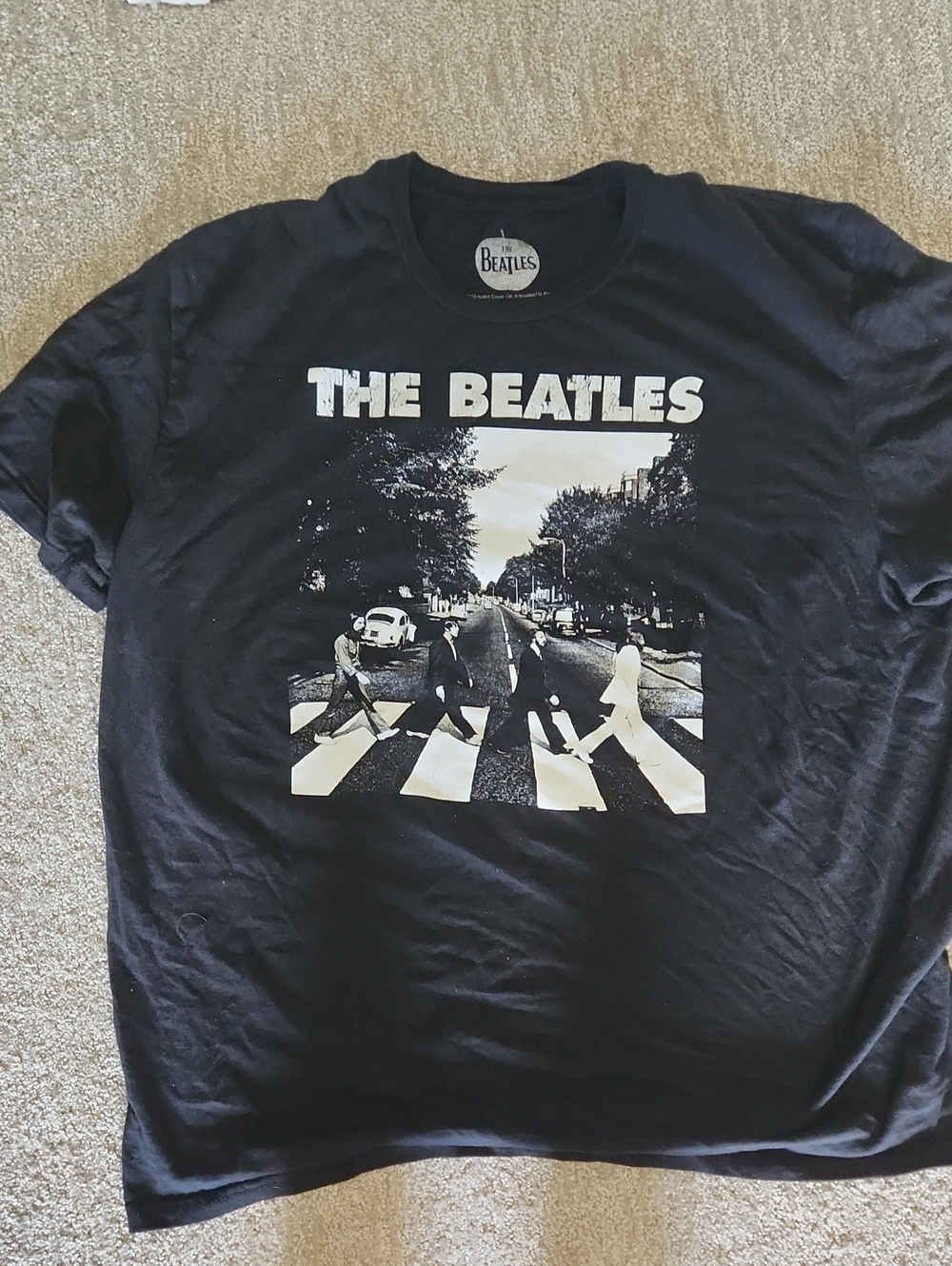 The Beatles Black and White Abbey Road Band Tee